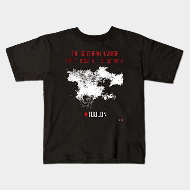 Toulon city Around the bay Kids T-Shirt by udezigns